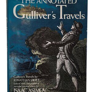 Annotated Gulliver's Travels 1726 Ed Isaac Asimov 1980 HC DJ 1st Ed Book VG Cond